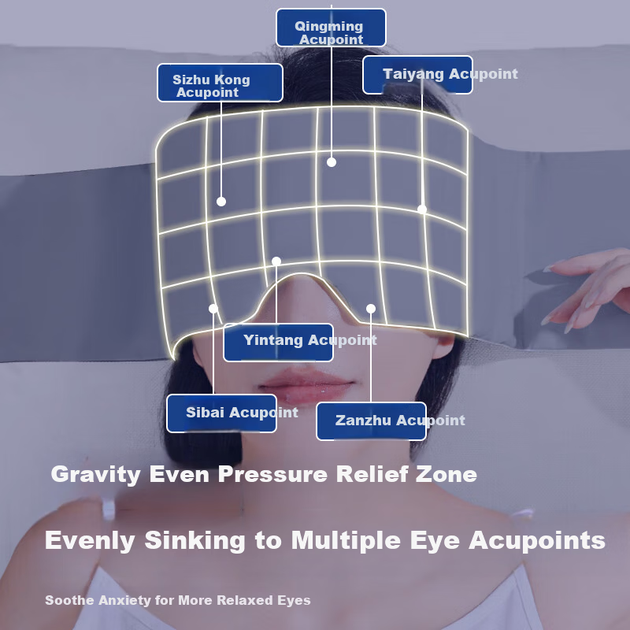 Маска для сна BDAC Gravity Sleep Eye Mask, блокирующая свет, для улучшения сна, подходит для женщин, мужчин и взрослых, изготовлена из ледяного шелка, серого цвета. - изображение 4