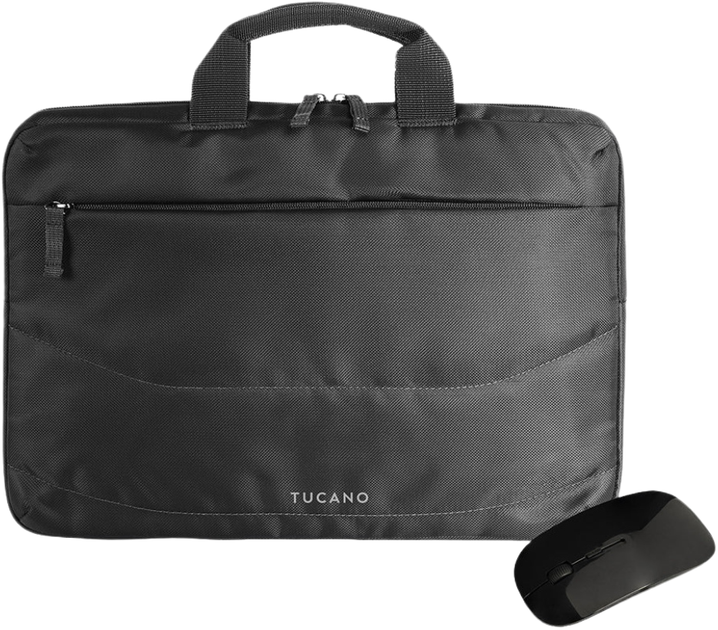 Сумка для ноутбука Tucano Borsa Idea 13.3"/14" + миша Black (8020252096196) - Фото 1 Сумка для ноутбука Tucano Borsa Idea 13.3"/14" + миша Black (8020252096196) - зображення 1