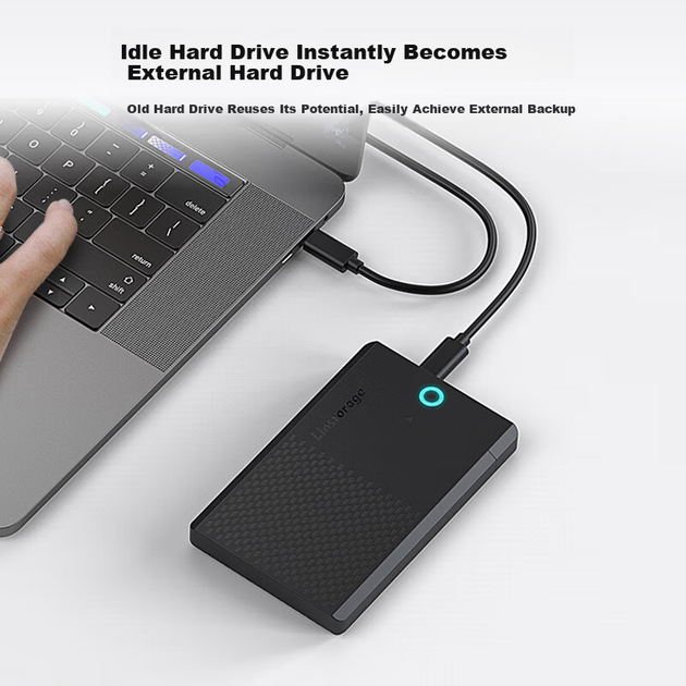 Корпус для внешнего жесткого диска LINSTORAGE 2,5 дюйма SATA для ноутбука, механический SSD-накопитель, USB-адаптер. - изображение 5