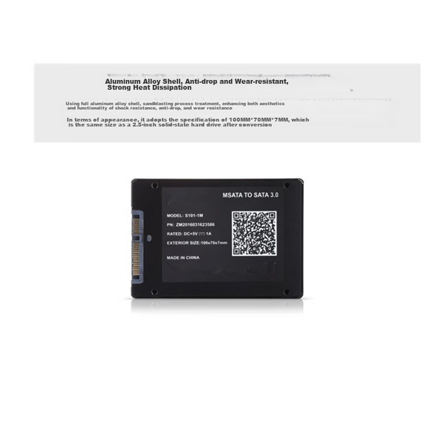 Адаптер для жесткого диска LinkStone MSATA на SATA 3.0, корпус для 2,5-дюймового SSD-накопителя с интерфейсом SATA, внутренний корпус для ноутбука, полностью алюминиевый, S101-1M - изображение 8