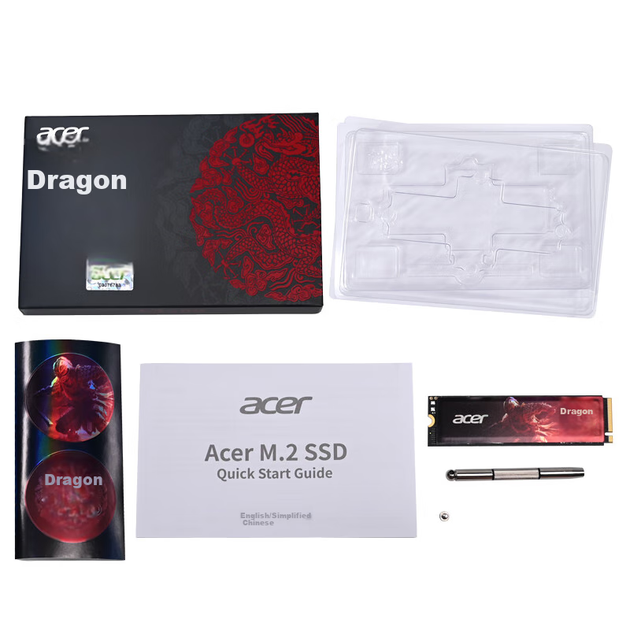 Твердотільний накопичувач Acer PREDATOR 512 ГБ, інтерфейс M.2 (протокол NVMe), серія N3500, Dark Knight Dragon | NVMe PCIe 3.0 (швидкість читання 3500 МБ/с) - изображение 11