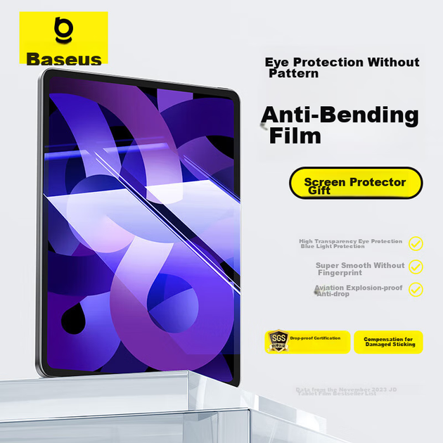 Защитная пленка BASEUS из закаленного стекла для iPad Air 8/7/6, с фильтром синего света, версия 2026 года, для планшетов Apple 11 дюймов - изображение 11