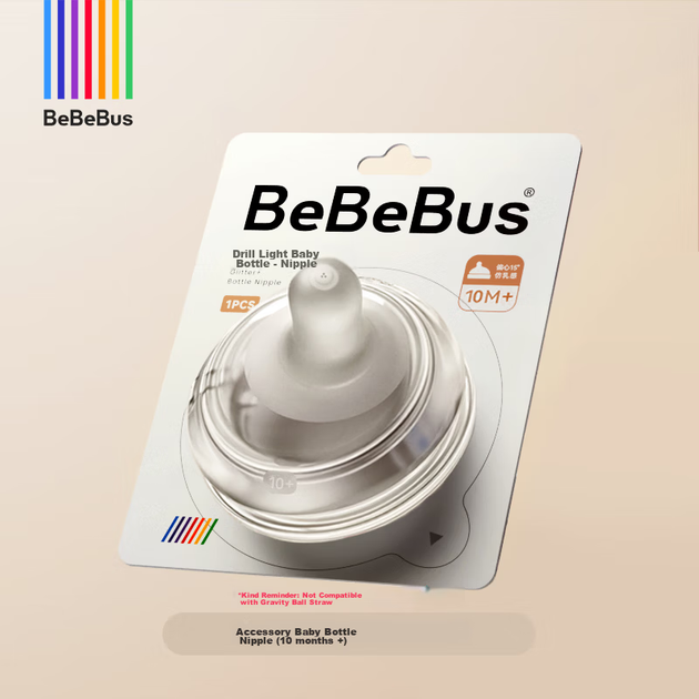 Соска для пляшечки Bebebus Diamond Glow змінна універсальна, для дітей від 10 місяців - Фото 3 Соска для пляшечки Bebebus Diamond Glow змінна універсальна, для дітей від 10 місяців - зображення 3