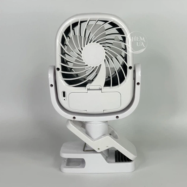 Портативний вентилятор Arctic COOL мінікондиціонер зволожувач повітря USB Type C настільний акумуляторний 2000 мА·год охолоджувач повітря з прищіпкою 360° 3 швидкості для дому офісу та подорожей автономний білий - зображення 4