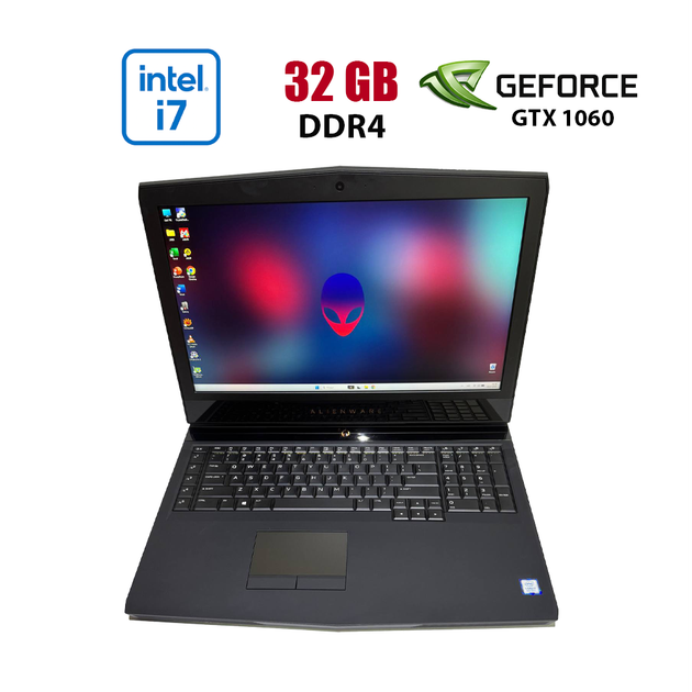 Игровой ноутбук Dell Alienware 17 R5 / 17.3" (1920x1080) IPS / Intel Core i7-8750H (6 (12) ядра по 2.2 - 4.1 GHz) / 32 GB DDR4 / 512 GB SSD + 1000 GB HDD / nVidia GeForce GTX 1060, 6 GB GDDR5, 192-bit / WebCam б/у - Фото 1 Игровой ноутбук Dell Alienware 17 R5 / 17.3" (1920x1080) IPS / Intel Core i7-8750H (6 (12) ядра по 2.2 - 4.1 GHz) / 32 GB DDR4 / 512 GB SSD + 1000 GB HDD / nVidia GeForce GTX 1060, 6 GB GDDR5, 192-bit / WebCam б/у - изображение 1