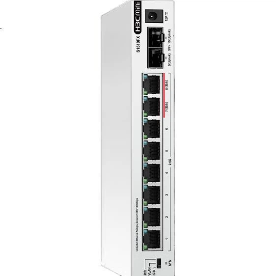 Коммутатор H3C S1510FX 2.5G на 8 портов с оптическим портом 10G, с поддержкой VLAN и агрегации, для NAS - Фото 3 Коммутатор H3C S1510FX 2.5G на 8 портов с оптическим портом 10G, с поддержкой VLAN и агрегации, для NAS - изображение 3