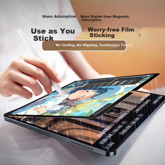 Пленка Mofawu магнитная для Huawei MatePad Pro 12.2 с эффектом бумаги, съемная, матовая - Фото 4 Пленка Mofawu магнитная для Huawei MatePad Pro 12.2 с эффектом бумаги, съемная, матовая - изображение 4