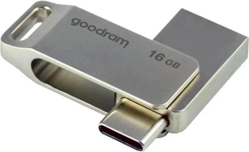 Флеш накопичувач USB 16Gb Goodram ODA3, Silver, Type-C / USB 3.2 Gen 1 (ODA3-0160S0R11) - Фото 2 Флеш накопичувач USB 16Gb Goodram ODA3, Silver, Type-C / USB 3.2 Gen 1 (ODA3-0160S0R11) - зображення 2