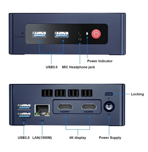 Неттоп Beelink MINI S13, Navy Blue, N150, 16Gb, 1Tb, Win11P - Фото 2 Неттоп Beelink MINI S13, Navy Blue, N150, 16Gb, 1Tb, Win11P - изображение 2
