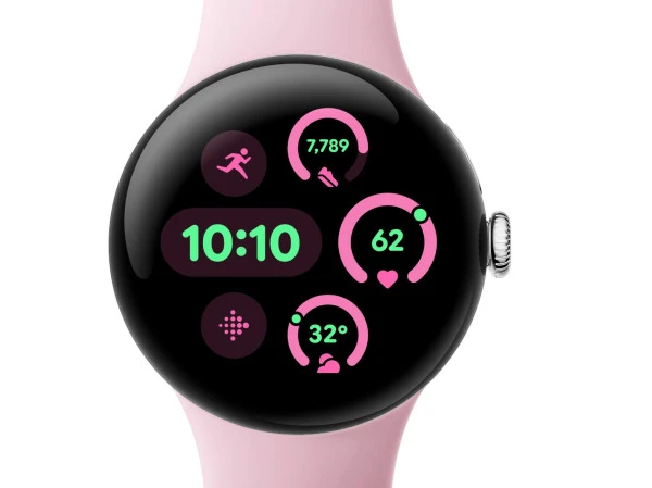 Смарт-годинник Google Pixel Watch 3 41 mm Wi-Fi Polished Silver Aluminum Case/Rose Quartz Active Band - зображення 2