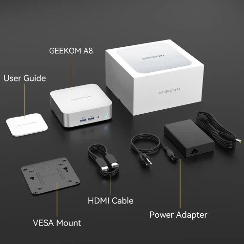Неттоп GEEKOM A8, Silver, Ryzen 9 8945HS, 32Gb DDR5, 2Tb, 780M, Win11P (GMA8R98945HS-322T-EU) - Фото 3 Неттоп GEEKOM A8, Silver, Ryzen 9 8945HS, 32Gb DDR5, 2Tb, 780M, Win11P (GMA8R98945HS-322T-EU) - изображение 3