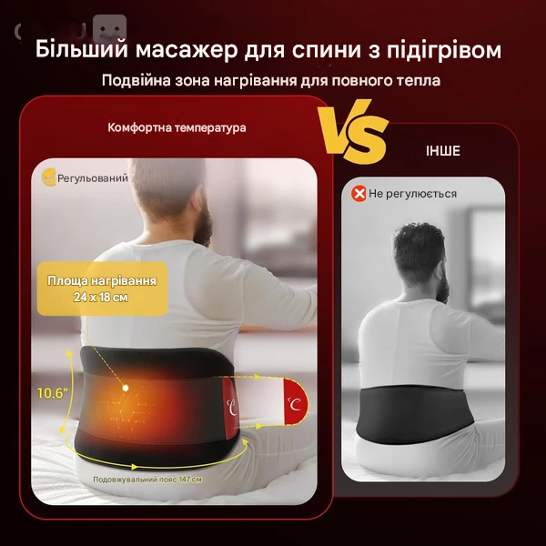 Масажний пояс для попереку comfytemp K9234 - изображение 5