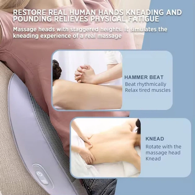 Масажна подушка ST-1205 Smart Kneading Massage Pillow для спини та попереку (778328) - изображение 6