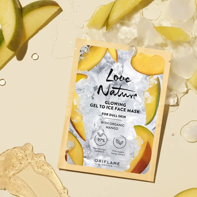 Гелева маска для обличчя Oriflame Love Nature з органічним екстрактом манго - зображення 3