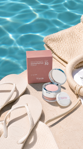 Матуюча сонцезахисна пудра Top Beauty Pink Filter Matte Sun Protection Powder SPF 30 6 г - зображення 4