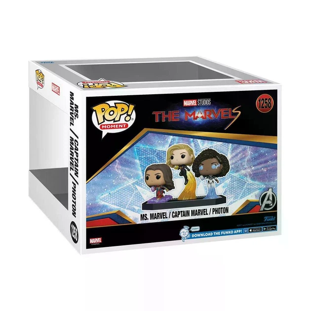 Набір фігурок Funko POP! Moment: The Marvels - Міс Марвел/Капітан Марвел/Фотон - 3 шт. - изображение 3