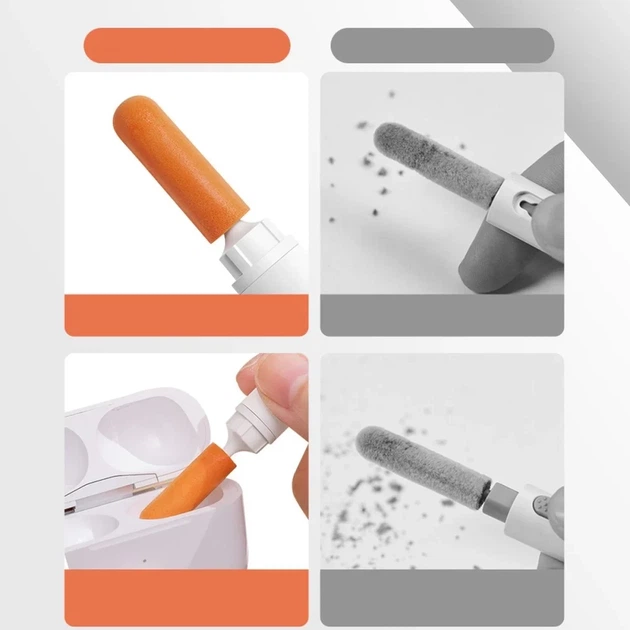 Набор для очистки гаджетов Baseus Cleaning Brush 0,08-0,15 мм ABS-пластик белый - Фото 12 Набор для очистки гаджетов Baseus Cleaning Brush 0,08-0,15 мм ABS-пластик белый - изображение 12