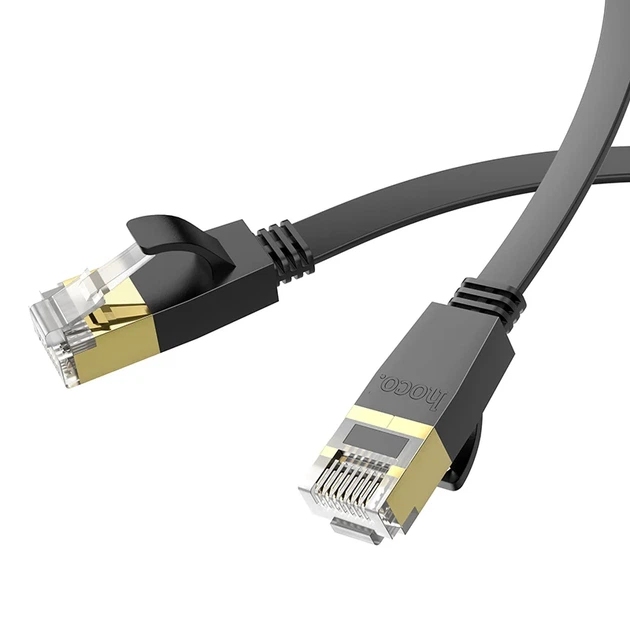 Сетевой кабель Cat 6 HOCO US07 1 Гб/с плоский 20 м черный - изображение 3