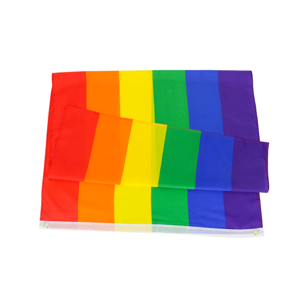 Радужный баннер прайд Флаг ЛГБТ 90х60 см с люверсами для флагштока LGBT Pride сексуальных меньшинств - Фото 3 Радужный баннер прайд Флаг ЛГБТ 90х60 см с люверсами для флагштока LGBT Pride сексуальных меньшинств - изображение 3