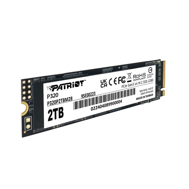 Накопитель SSD M.2 2TB Patriot P320 NVMe 2280 3000 МБ/с 3D TLC - Фото 4 Накопитель SSD M.2 2TB Patriot P320 NVMe 2280 3000 МБ/с 3D TLC - изображение 4