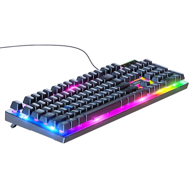 Ігровий комплект клавіатура та миша HOCO GM18 RGB 440х180х36 мм ABS Чорний - зображення 4