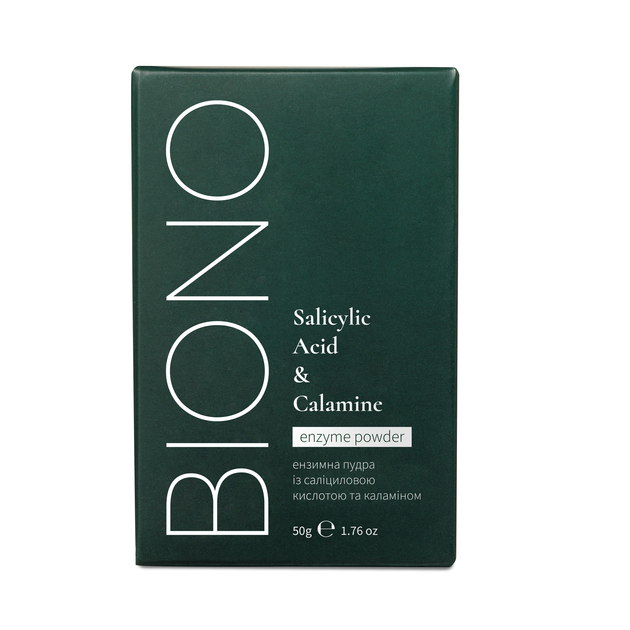 Очищающая энзимная пудра с салициловой кислотой и каламином Biono 50 г 4820267052972 - изображение 3