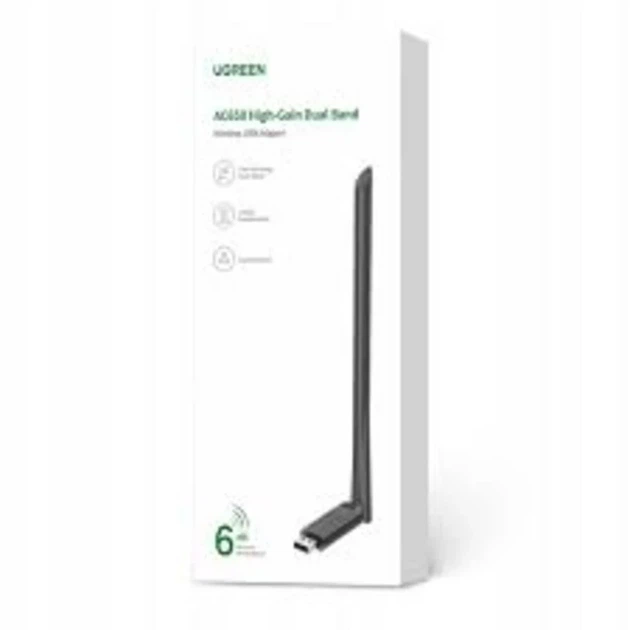 Wi-Fi адаптер UGREEN AC650 433 Мбит/с 2.4 ГГц и 5 ГГц внешний 6 дБи - Фото 6 Wi-Fi адаптер UGREEN AC650 433 Мбит/с 2.4 ГГц и 5 ГГц внешний 6 дБи - изображение 6