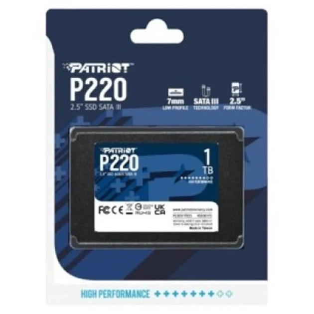 Накопитель SSD 1TB Patriot P220 SATA III 2.5" 7mm TLC - изображение 2