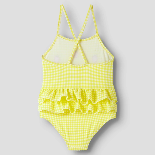 Закритий купальник Name it Barbara, колір жовтий, розмір 110/116 (261.13239671.EPRI) - зображення 2