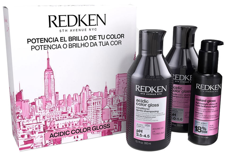 Zestaw do pielęgnacji włosów Redken Acidic Color Gloss Szampon do włosów 300 ml + Odżywka do włosów 300 ml + Olejek do włosów Naked Gloss 100 ml (8433726367034) - Zdjęcie 1 Zestaw do pielęgnacji włosów Redken Acidic Color Gloss Szampon do włosów 300 ml + Odżywka do włosów 300 ml + Olejek do włosów Naked Gloss 100 ml (8433726367034) - obraz 1