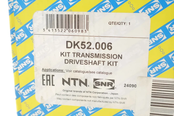 Привідний вал SNR NTN DK52006 Ford Focus, C-Max; Volvo V50, C70, C30, S40 1223723, 1223725, 1223726 - изображение 2