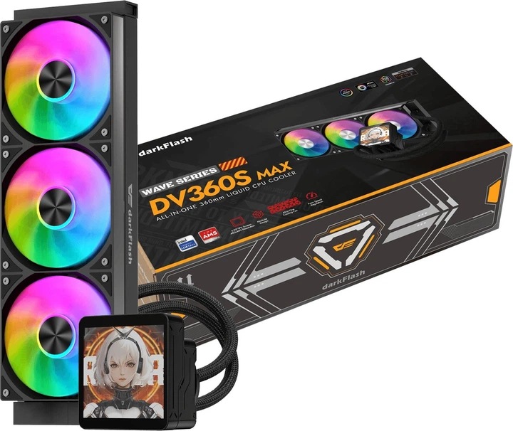 Система жидкостного охлаждения DarkFlash DV360S MAX Black - изображение 6