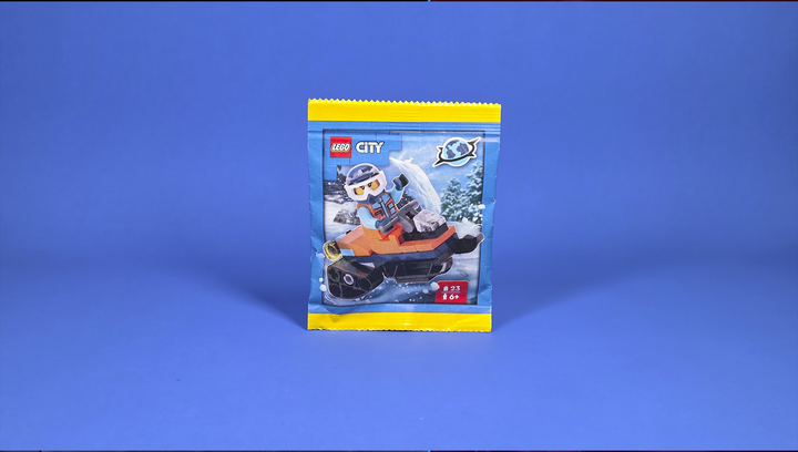 Конструктор Lego Фигурка Arctic Explorer with Snowmobile Paper Bag City 952512 cty1938 - изображение 2