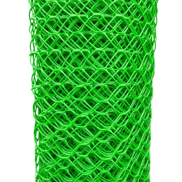 Сетка пластиковая для ограждения 40х40 мм HDPE 1,2х20 м светло-зеленая - Фото 3 Сетка пластиковая для ограждения 40х40 мм HDPE 1,2х20 м светло-зеленая - изображение 3