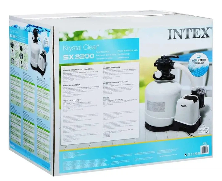 Фільтр насос пісочний Intex 26652 SF60220 2 12000 л ч для каркасних і надувних басейнів 55 кг - зображення 6