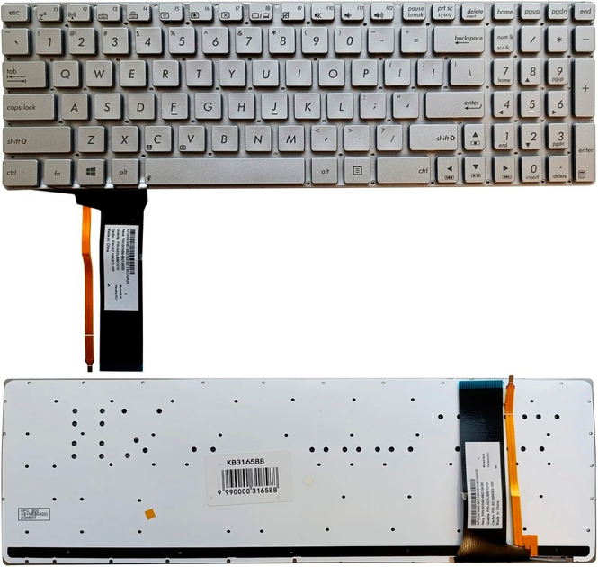 Klawiatura do laptopa ASUS N56 Grey (9990000316588) - Zdjęcie 1 Klawiatura do laptopa ASUS N56 Grey (9990000316588) - obraz 1