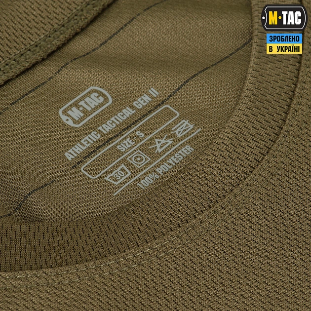 Футболка потовідвідна M-Tac Athletic Gen. 2, Olive, XL - Фото 5 Футболка потовідвідна M-Tac Athletic Gen. 2, Olive, XL - изображение 5