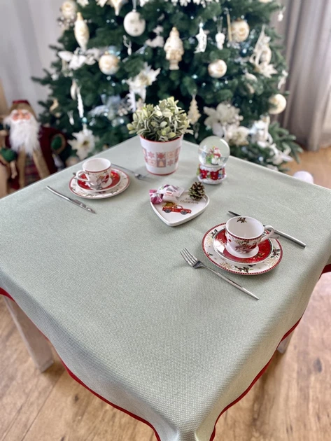 Скатерть гобеленовая двусторонняя Limaso EDEN671P 134х240 см Красная 75% полиэстер, 22% хлопок, 3% акрил - Фото 5 Скатерть гобеленовая двусторонняя Limaso EDEN671P 134х240 см Красная 75% полиэстер, 22% хлопок, 3% акрил - изображение 5