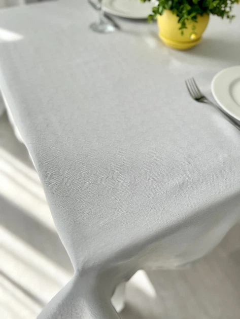 Скатерть водоотталкивающая ZAIRA GRIS 150x300 см 70% полиэстер 30% хлопок серый - Фото 3 Скатерть водоотталкивающая ZAIRA GRIS 150x300 см 70% полиэстер 30% хлопок серый - изображение 3