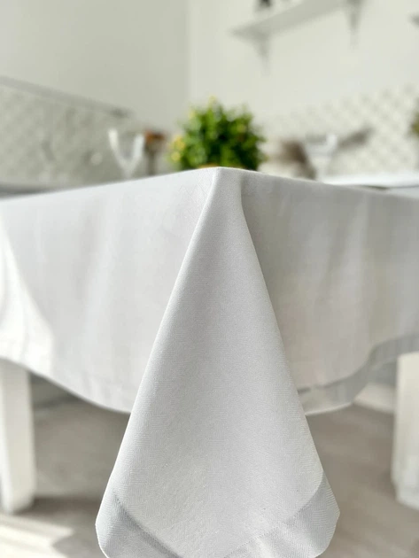 Скатерть водоотталкивающая ZAIRA GRIS 150x300 см 70% полиэстер 30% хлопок серый - Фото 4 Скатерть водоотталкивающая ZAIRA GRIS 150x300 см 70% полиэстер 30% хлопок серый - изображение 4