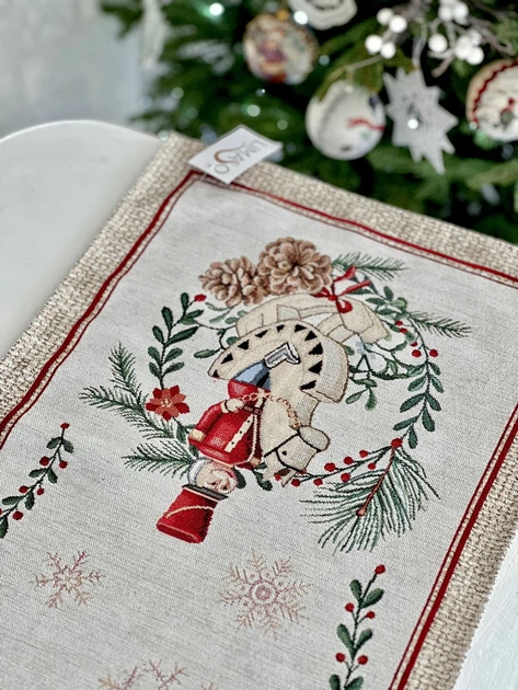 Дорожка гобеленовая Прямоугольная 45x140 см Бежевый 65% полиэстер, 30% хлопок, 5% люрекс - Фото 5 Дорожка гобеленовая Прямоугольная 45x140 см Бежевый 65% полиэстер, 30% хлопок, 5% люрекс - изображение 5