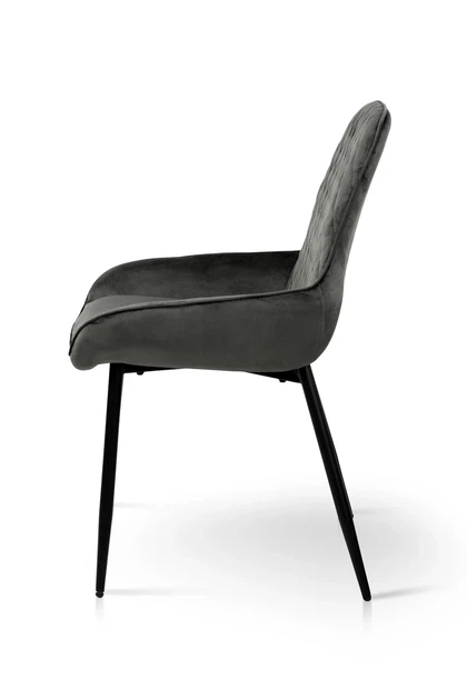 Стул Николь XS-2839 графит/черный металл 87x59x55 см велюр - изображение 2