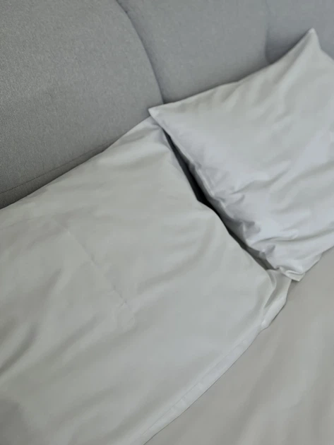 Постільний набір двоспальний SATIN WHITE 200x220 см 100% сатин білий - зображення 6