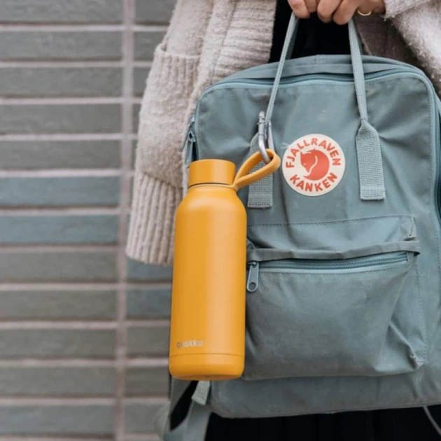 Термобутылка Quokka Solid With Strap 510 мл нержавеющая сталь Mustard - изображение 5