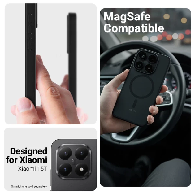 Чехол Crong Hybrid Matte Magnetic для Xiaomi 15T Black (CRGHMMXM15TBLK) - Фото 5 Чехол Crong Hybrid Matte Magnetic для Xiaomi 15T Black (CRGHMMXM15TBLK) - изображение 5