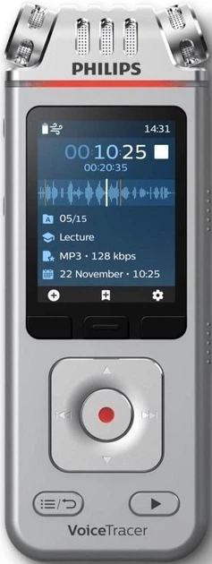Диктофон Philips DVT4110 8GB Silver - Фото 4 Диктофон Philips DVT4110 8GB Silver - изображение 4