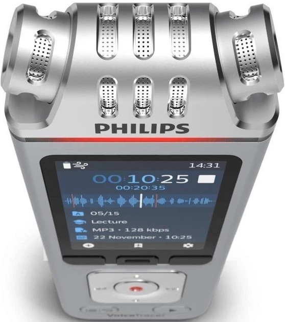 Диктофон Philips DVT4110 8GB Silver - Фото 5 Диктофон Philips DVT4110 8GB Silver - изображение 5