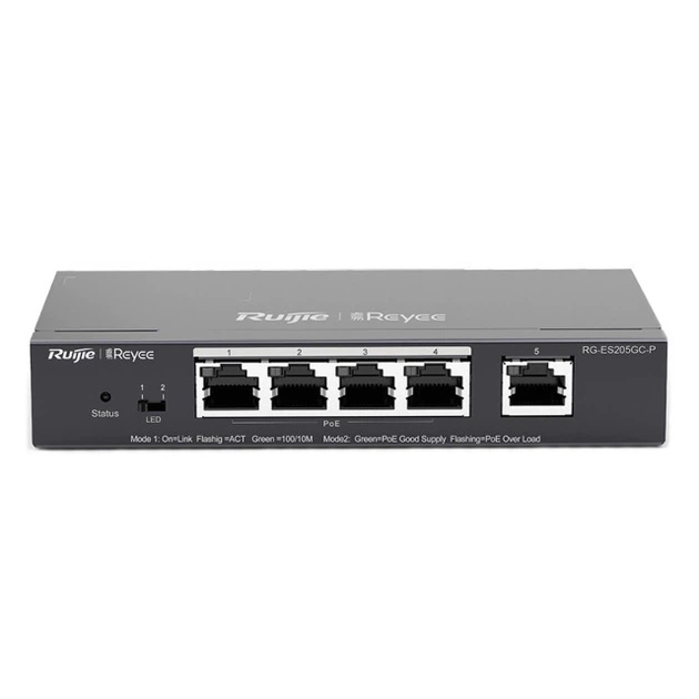 5-портовый гигабитный интеллектуальный POE коммутатор Ruijie RG-ES205GC-P - Фото 1 5-портовый гигабитный интеллектуальный POE коммутатор Ruijie RG-ES205GC-P - изображение 1