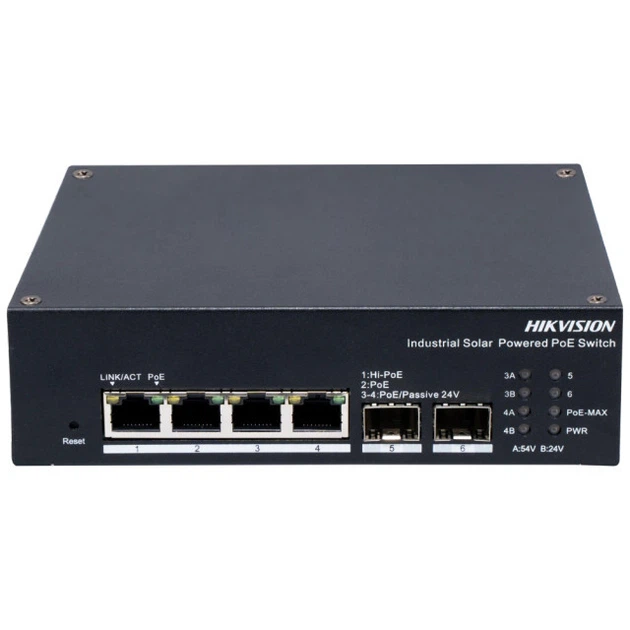 Коммутатор 4 порта управляемый Hikvision DS-3T1506HP-EI-UPS PoE - Фото 1 Коммутатор 4 порта управляемый Hikvision DS-3T1506HP-EI-UPS PoE - изображение 1