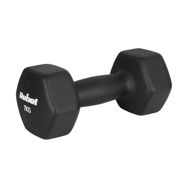 Гантелі HEX Rebel ACTIVE 2x7 кг з неопреновим покриттям - изображение 3